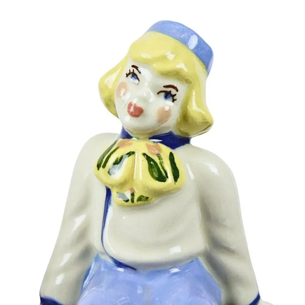 Dutch Boy & Girl Shelf Sitters Vintage 50s Ceramic Arts Studio Betty Harrington